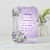 Sweet 16 partie invitation roses blanches (Debout devant)