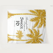 Sweet 16 Parties scintillant Or Tapisserie Booth P (Devant (Horizontal))