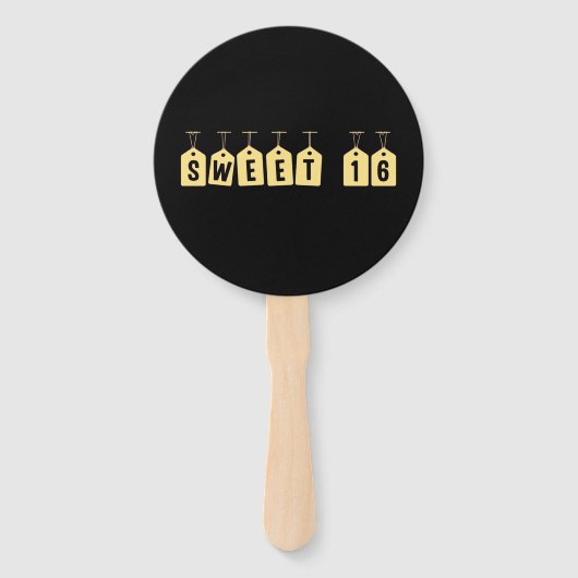 Sweet 16 Party Fan Handwaaier (Voorkant)