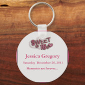 Sweet 16 Party Favors Sleutelhanger (Voorkant)