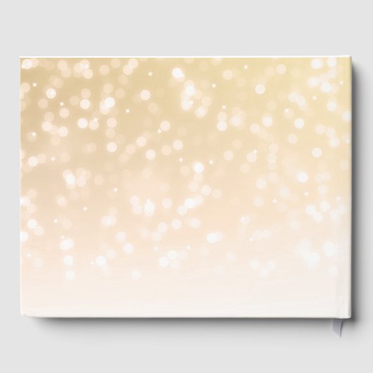 Sweet 16 Party Guestbook Gold Bokeh Sparkle Lights Gastenboek (Achterkant)