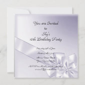 Sweet 16 Party Invitation Mauve ballons rouges (Dos)