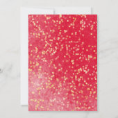 Sweet 16 Photo Invitation Papillon rouge Floral (Dos)