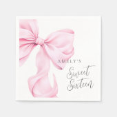 Sweet 16 Pink Bow Papier servet (Voorkant)