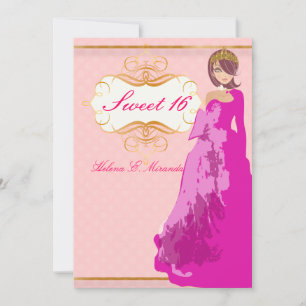 Sweet 16/ prinses/stippen kaart