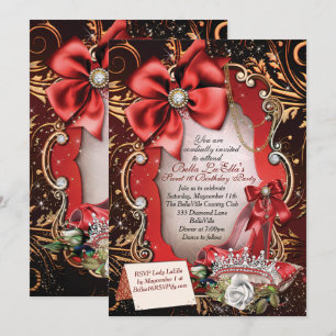 Sweet 16 Quinceanera Party Invitations