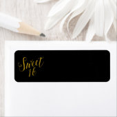 Sweet 16 Quote Faux Gold Foil Sparkly Sjabloon Etiket (Insitu)