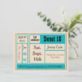 Sweet 16 Retro Concert Invitation (Debout devant)