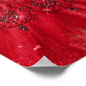 Sweet 16 rode gouden jurk, welkom poster (Hoek)