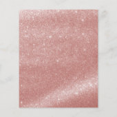 Sweet 16 Roos gouden jurk Verjaardagsfeestuitnodig (Achterkant)