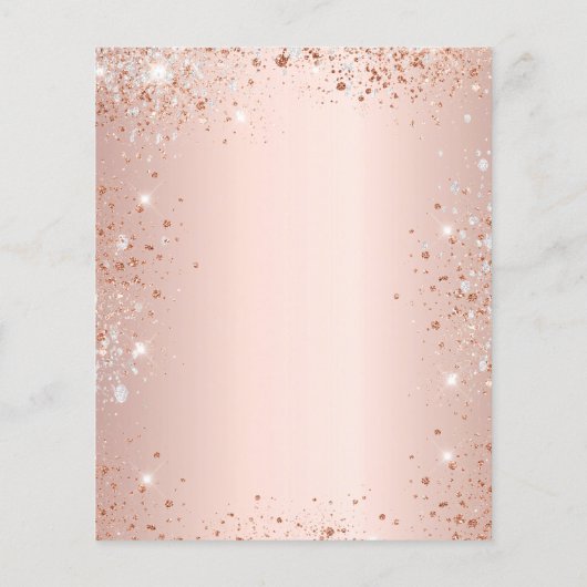 Sweet 16 roos gouden zilveren ballonnen uitnodigin (Achterkant)