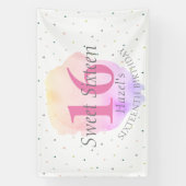 Sweet 16  Roos Roze  verjaardag Spandoek (Verticaal)