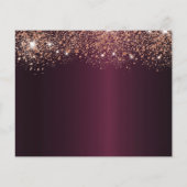 Sweet 16 rose bordeaux or enregistrer la carte dat (Dos)