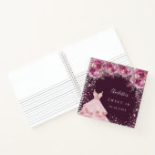 Sweet 16 rose bugundy robe florale livre d'or (Intérieur)