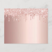 Sweet 16 rose carte de remerciements photo blush (Dos)