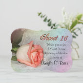 Sweet 16 rose Invitation (Debout devant)