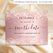 Sweet 16 roze budget save the date flyer