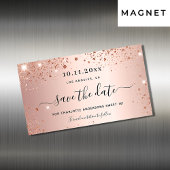Sweet 16 roze goud glitters magnet om de datum te
