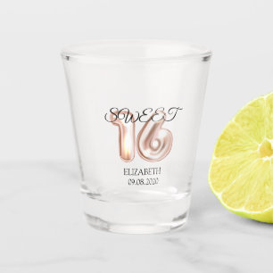 Sweet 16 Roze Goud Shot Glas