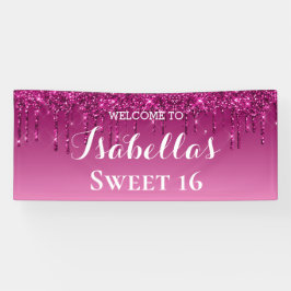 Sweet 16 | Roze strooisel Spandoek