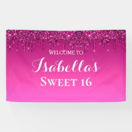 Sweet 16 | Roze strooisel Spandoek