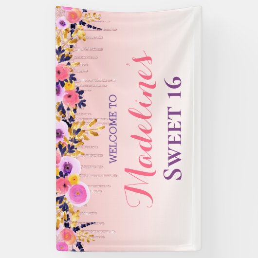 Sweet 16 | Roze vuilnisbak Spandoek (Verticaal)