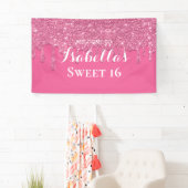 Sweet 16 | Roze vuilstottenbanner Spandoek (Insitu)