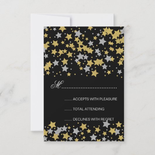 Sweet 16 RSVP Gold Silver Parties scintillant Star (Devant)