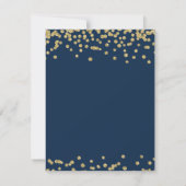 Sweet 16 "Save Date" Gold Glitter Confetti Navy Save The Date (Achterkant)