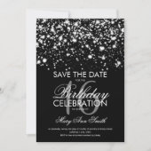Sweet 16 "Save The Date" Zilver Kaart (Voorkant)