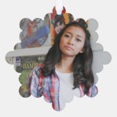 Sweet 16 Script Car Photo Snowflake Ornament (Achterkant)