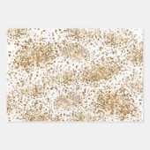 Sweet 16 Script Elegant Goud Glitter Pioen Bloemen Inpakpapier Vel (Voorkant 3)