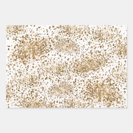 Sweet 16 Script Elegant Goud Glitter Pioen Bloemen Inpakpapier Vel (Voorkant 3)