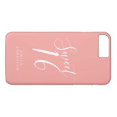 Sweet 16 Script Roze 16e verjaardag Case-Mate iPhone Case (Achterkant (Horizontaal))