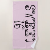SWEET 16 serviettes de plage PINK (Devant)