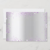 Sweet 16 silver lavender save the date card (Achterkant)
