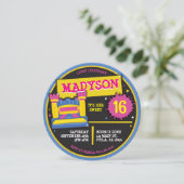 Sweet 16 Sixteen BOUNCE HOUSE CASTLE PRINCESS Kaart (Staand voorkant)