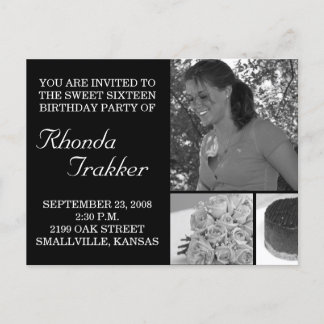 Sweet 16 Sixteen Kaart Invitation