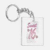 Sweet 16-sleutelring sleutelhanger (Voorkant Links)