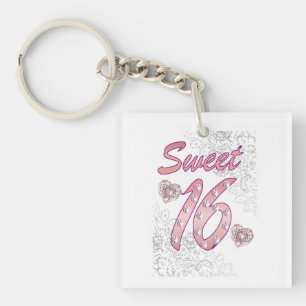 Sweet 16-sleutelring sleutelhanger