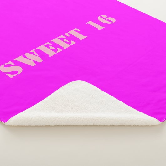 Sweet 16 Solid Roze Magenta Fleece Deken (3/4)