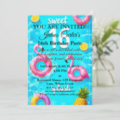 Sweet 16 Splash Bash : Invitation de la fête de pi (Debout devant)