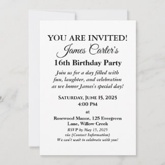 Sweet 16 Splash Bash: Uitnodiging voor het zwembad