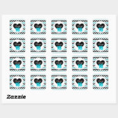 Sweet 16 Stickers : Bleu et Noir Chevron Print (Feuille)