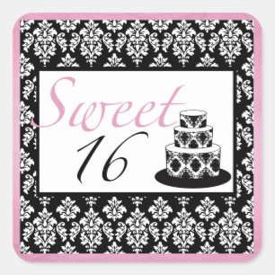 Sweet 16 Stickers de fête d'anniversaire