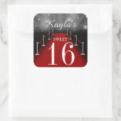 Sweet 16 Stickers Fête Rouge Glamour Favor (Sac)