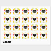 Sweet 16 Stickers : Summer Pastel Chevron Imprimer (Feuille)