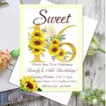 Sweet 16 Sunflower Invitation d'anniversaire,<br><div class="desc">Adorable invitation de 16 ans Sweet. Personnaliser avec vos informations</div>