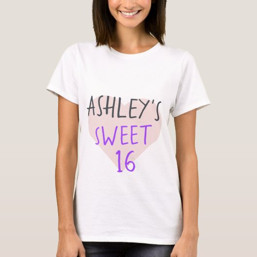 Sweet 16 T-shirt 16e anniversaire (Devant)