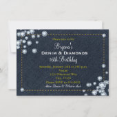 SWEET 16 Type Denim & Diamonds Party Invitation (Dos)